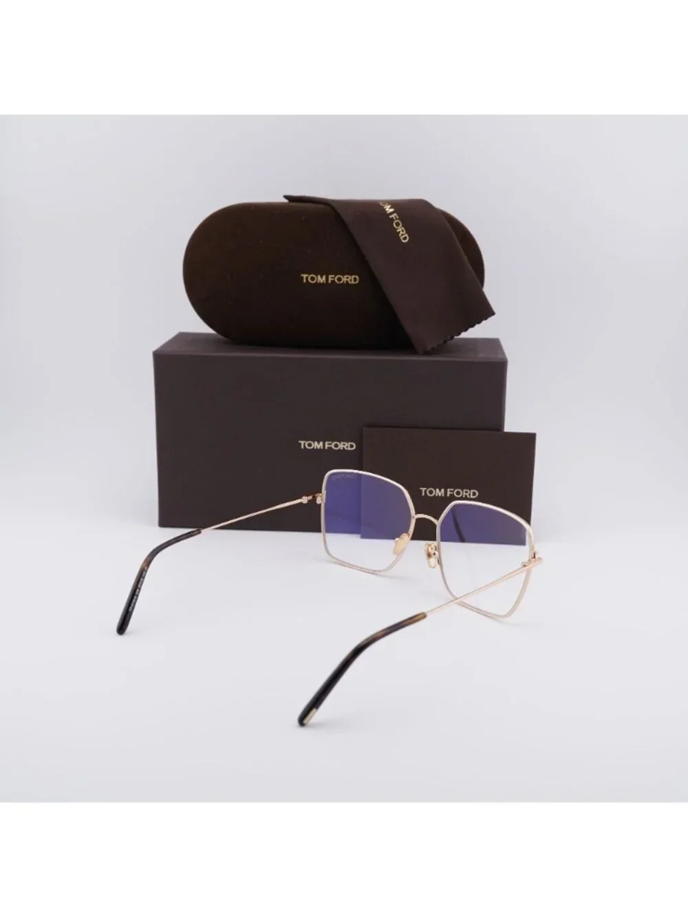 Tom Ford FT5739-B 028 Eyeglasses Gold 57mm Butterfly Frame